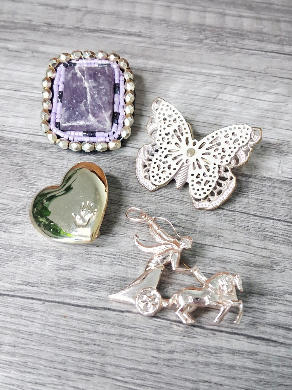 Assorted Brooch Bundle, 4 Pc Brooches